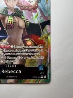 One Piece Rebecca OP04-039 Leader Alt Art Kingdoms Of Intrigue AA NM - Image 5