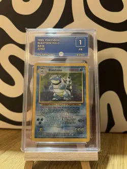 Pokemon TCG RARE Blastoise Holo Card Base Set 2/102 Heavy Play Graded - Image 1