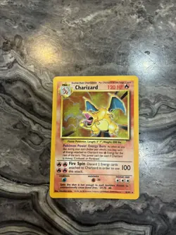 Pokemon Charizard Base Set Holo Rare Card 4/102 1999 - Image 1