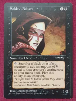 Magic The Gathering ALLIANCES SOLDEVI ADNATE A black card MTG - Image 1