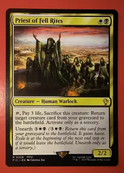 MTG, MAGIC: PRIEST OF FELL RITES , FIC, RARE, 0328 - NM - REGULAR FINISH - Image 1