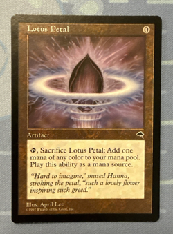 Lotus Petal - Tempest - Magic The Gathering - Vintage 1997 - Image 1