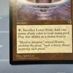 Lotus Petal - Tempest - Magic The Gathering - Vintage 1997 - Image 5