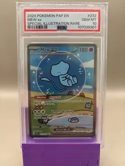 PSA 10 GEM Mint - Mew Ex #232 Pokemon Paldean Fates, Graded - Image 1