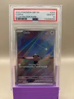 PSA 10 GEM Mint - Cleffa #202 Pokemon Obsidian Flames, Graded - Image 1