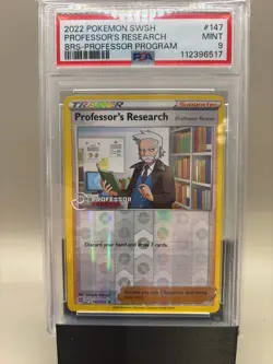 PSA 9 Mint - Professor's Research (Rowan) #5147 Pokemon Professor Program Stamp, - Image 1