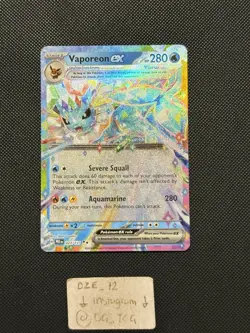 Pokemon Prismatic Evolutions - Vaporeon Ex - 023/131 - Full Art - M/NM - Image 1