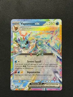 Pokemon Prismatic Evolutions - Vaporeon Ex - 023/131 - Full Art - M/NM - Image 2