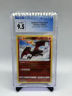 Radiant Charizard Pokemon TCG 020/159 Crown Zenith Holo CGC 9.5 - Image 1