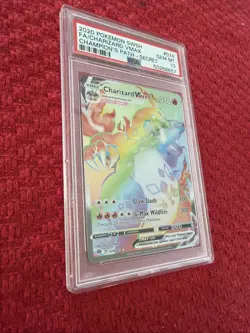 2020 POKEMON SWSH CHAMP'S PATH SECRET FULL ART/CHARIZARD #074 VMAX PSA 10 - Image 5