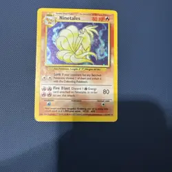 Pokemon Holofoil Base Set Ninetales 12/102 Heavily Played - Image 1