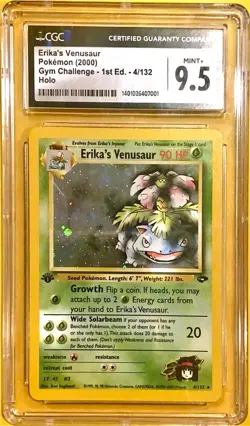 Pokemon Erika's Venusaur Gym Challenge 1st Edition Holo Rare #4 CGC 9.5 Mint - Image 1