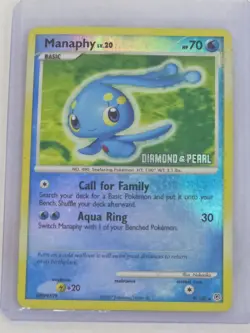 Manaphy Diamond & Pearl 9/130 Burger King Promos Reverse Holo Pokemon TCG - Image 3