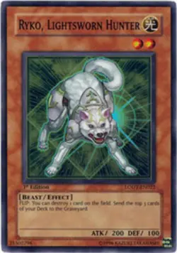 Yugioh! MP Ryko, Lightsworn Hunter - LODT-EN022 - Super Rare - Unlimited Edition - Image 1