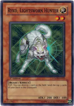 Yugioh! HP Ryko, Lightsworn Hunter - LODT-EN022 - Super Rare - Unlimited Edition - Image 1