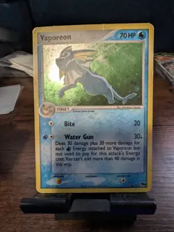 Vaporeon 6/17 POP Series 3 Holo Rare Pokemon Card SWIRL - Image 2