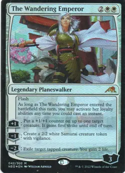 MTG: Kamigawa: Neon Dynasty: Foil Promo Pack The Wandering Emperor: LP Condition - Image 1
