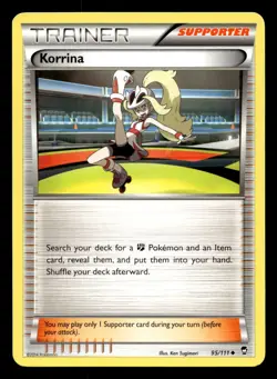 Korrina 95/111 Furious Fists Pokemon NM - Image 1