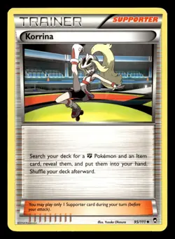 Korrina 95/111 Uncommon Furious Fists Pokemon LP - Image 1
