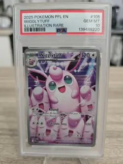 2025 POKEMON PFL EN-PHANTASMAL FLAMES ILLUSTRATION RARE #105 WIGGLYTUFF PSA 10 - Image 1