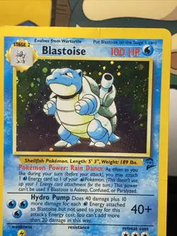 Pokemon TCG Blastoise 002/130 Base Set 2 Holo Rare Vintage 2000 WOTC - Image 3