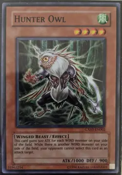 YuGiOh Hunter Owl Super Rare GX03-EN002 - Image 1