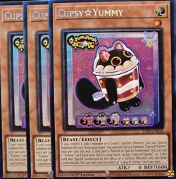 3x CupsyYummy - JUSH-EN016 - Collector's Rare - 1st Ed - NM - Yu-Gi-Oh - Image 1