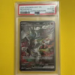Pokemon TCG Reshiram EX White Flare Gem Mint Card 166/086 Sir PSA 10 - Image 1