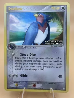 Pokemon Card - Swellow Delta Species 32/113 Rare Reverse Holo Stamped - Image 1