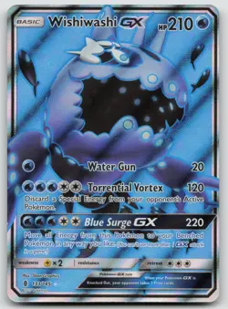 Pokemon Card Wishiwashi GX (Full Art) Ultra Rare SM - Guardians Rising 133/145 - Image 1