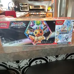 Pokemon Prismatic Evolutions Surprise Box + booster bundle 2 pack - Image 1