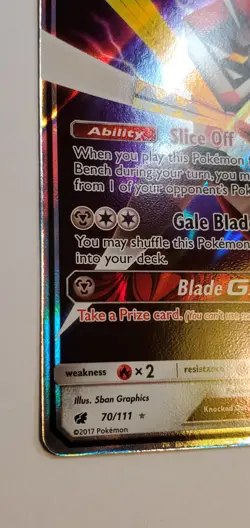 Kartana GX 70/111 HOLOGRAPHIC Crimson Invasion SET Pokemon Card Rare Full Art - Image 5