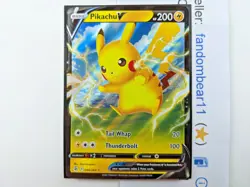 Pikachu V ULTRA RARE card 086/264 Sword & Shield Fusion Strike 2021 Pokemon TCG - Image 3