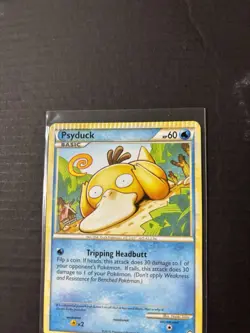 Pokemon Crimped/Crimp Error Psyduck - 74/102 - Common - HS Triumphant - NM - Image 2