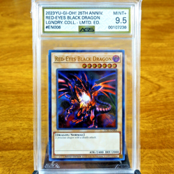 Yu-Gi-Oh 25th Anniversary Red-Eyes Black Dragon LC01-EN006 AGS Mint+ 9.5 Holo - Image 1