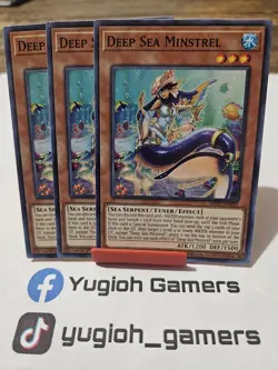 Yu-Gi-Oh Deep Sea Minstrel X3 MP21 1st Edition Common Light Played - Image 1