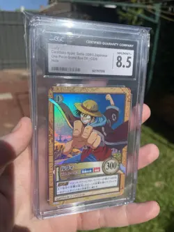 Out Of Print One Piece Carddass Hyper Battle Luffy C520, CGC 8.5 N/M Holo Rare! - Image 2