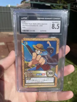Out Of Print One Piece Carddass Hyper Battle Luffy C520, CGC 8.5 N/M Holo Rare! - Image 5