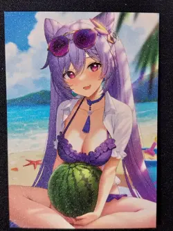 Keqing Goddess Story Doujin Frosted Waifu Trading Card Genshin Impact - Image 1