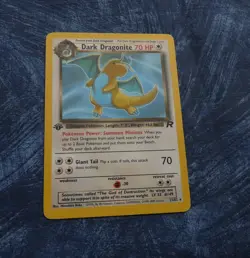 Pokemon Dark Dragonite 22/82 1st Edition Team Rocket Non Holo Rare WOTC card - Image 1