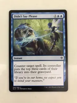 Didn't Say Please MTG Magic the Gathering Card NM Near Mint Throne Eldraine ELD - Image 1