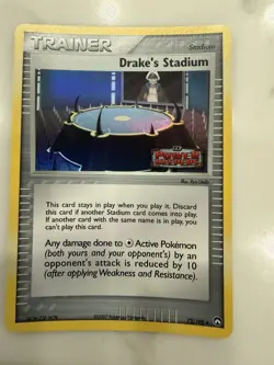 Drake’s Stadium 72/108 MINT/NM Pokemon Holo Rare EX Power Keepers Vintage - Image 1