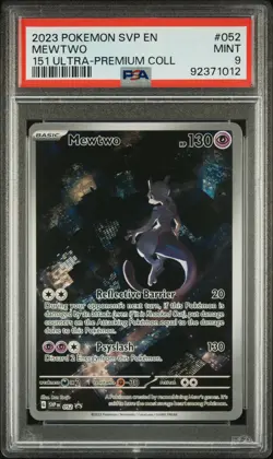 Mewtwo 052 PSA 9 MINT Pokemon 151 Ultra Premium Collection Promo Full Art - Image 1