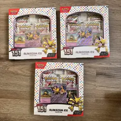 Pokemon 151 Scarlet & Violet Alakazam ex Collection Box TCG Sealed-Lot of 3 - Image 1