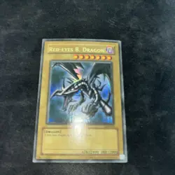 Yugioh Red Eyes Black Dragon LOB-070 Ultra Rare Wavy Unlimited - HP - Image 1
