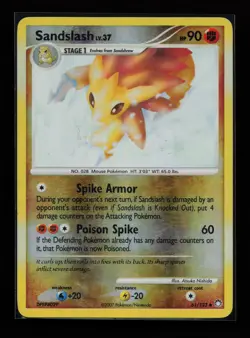 Sandslash 61/123 Uncommon Reverse Holo Mysterious Treasures Pokemon Card - Image 1