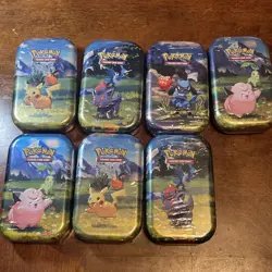 Sealed Pokemon Ascended Heroes Mini Tins Art Set 7 tins - Image 1