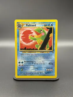 Politoed 27/75 Neo Discovery Vintage Pokemon Cards WoTc (DMG) - Image 1