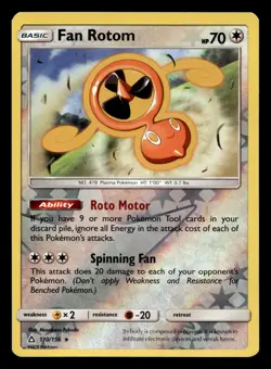 Fan Rotom 110/156 Rare Ultra Prism Reverse Holo Pokemon NM - Image 1