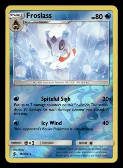 Froslass 38/236 Rare Unified Minds Reverse Holo Pokemon NM - Image 1